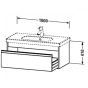 Тумба без умывальника Duravit Ketho 100 см KT666802222 - 2