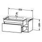 Тумба без умывальника Duravit DuraStyle 930мм DS63974353 - 2