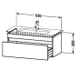 Тумба без умывальника Duravit DuraStyle 930 мм DS63822222 - 2
