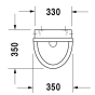 Писсуар Duravit Starck3 330х350 мм 0821350000 - 2