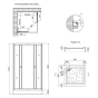 Душова кабіна Lidz Wawel 80x80 LWASC8080SATLOWGR2SET - 2