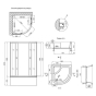Душова кабіна Lidz Latwa 90x90 LLSC9090SATHIGHFR2SET - 2