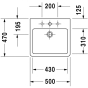 Умивальник Duravit Vero 0454500000 - 2