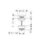Донный клапан Hansgrohe 50100000 - 2