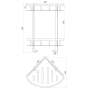 Полиця для ванної Globus Lux BS8422 9694900304195979 - 000021392 - 2