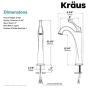 Смеситель для умывальника Kraus Arlo KVF-1200MB - 4