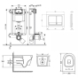 Комплект: Инсталляция: Qtap Nest QT0133M425 + Панель смыва: Qtap Nest QT0111M06029SAT + Унитаз с сиденьем: Qtap Jay QT07335176W QT07335176W0133M425M06029SAT - 2