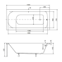 Ванна акриловая Besco Continea 150x70 - 3