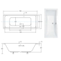 Ванна акриловая Besco Quadro Slim 165х75 - 3