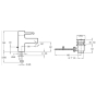 Смеситель для умывальника Jacob Delafon Cuff E37041-CP - 2