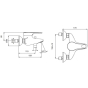 Смеситель для ванной Jacob Delafon Kandel E664RU-CP - 2