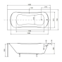 Ванна акрилова Besco Aria 150x70 - 4