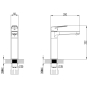 Смеситель для умывальника Corso Marmore DB-1A638C - 6