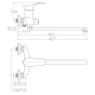 Смеситель для ванны Tau SE-2C245C - 3