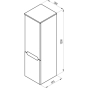 Пенал Ravak Classic SB- 350 L X000000356 - 3