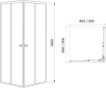 Душовий кут RJ Velum 90x90 см сатин (90RZ082) - 2