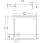 Душовий піддон Cersanit Tako 80x16 (S204-011) - 3