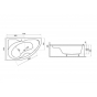 Ванна акриловая Polimat Dora 170x110 DORA315 - 2