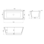 Ванна акриловая Polimat Lea 170x80 LEA251 - 2
