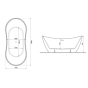 Ванна акриловая Polimat Abi 180x80 ABI44 - 2