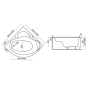 Ванна акриловая Polimat Standard 130x130 STANDARD219 - 2