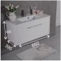 Тумба Fancy Marble FIJI 90 з умивальником Annabelle, Fiji 90 + 4009101 - 2