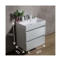 Тумба Fancy Marble Sherman 700 з умивальником Signe 700, Sherman 700 + 0407101 - 2