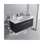 Тумба Fancy Marble Sumatra 980 з умивальником Carme 980, Sumatra 980 (ШН-980 + 3410101) - 2
