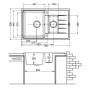Кухонна мийка Fabiano Classic 78x50x15 Alpine White 8221.201.0473 - 2