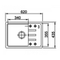 Кухонна мийка Borgio 620x435 PRC-620х435 WHITE - 2