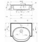 Умивальник Fancy Marble Comfort 512 0905101 - 2