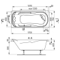 Ванна Vagnerplast Сharitka 170 x 75 без ножек VPBA170CHA2X-04 - 2