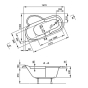Ванна Vagnerplast Selena 147 x 100 без ніжок VPBA141SEL3PE-04 - 2