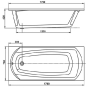 Ванна Vagnerplast Cavallo 170 x 75 без ножек VPBA170CAV2X-04 - 2