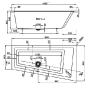 Ванна Vagnerplast Cavallo Offset 160 x 90 без ножек VPBA169CAV3PX-01 - 2