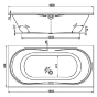 Ванна Vagnerplast Briana 185 x 90 без ножек VPBA185BRI2X-04 - 2