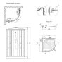 Душовий бокс Lidz Tani SB90x90.SAT.LOW.FR Frost LTSB9090SATLOWFR - 2