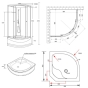 Душовий бокс Lidz Tani SB90x90.SAT.HIGH.FR Frost LTSB9090SATHIGHFR - 2
