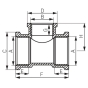Трійник редукційний Ferro 1"x1/2"x1" T09ZW - 2