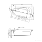 Ванна Cersanit Joanna new 150x95 правая S301-168 - 2