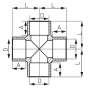 Крестовина Ferro 22 мм 4180-22 - 2