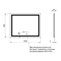 Зеркало с подсветкой и антизапотеванием Qtap Mideya LED DC-F614 1000*800 QT2078F614W - 4