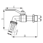 Кран кульовий Ferro KC1W - 2