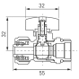 Кран шаровой Ferro KPEX16-BH - 2