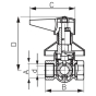 Кран шаровой Ferro KPP1D - 2