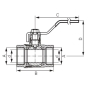 Кран шаровой Ferro Normal KP5W - 2