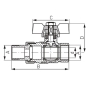 Кран шаровой Ferro Normal KS3W - 2