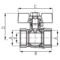 Кран шаровой Ferro Standard KMS2 - 2