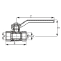 Кран кульовий Ferro Standard KPS6W - 2