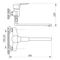 Смеситель для ванны Zerix EDN 283 ZX0033 - 4